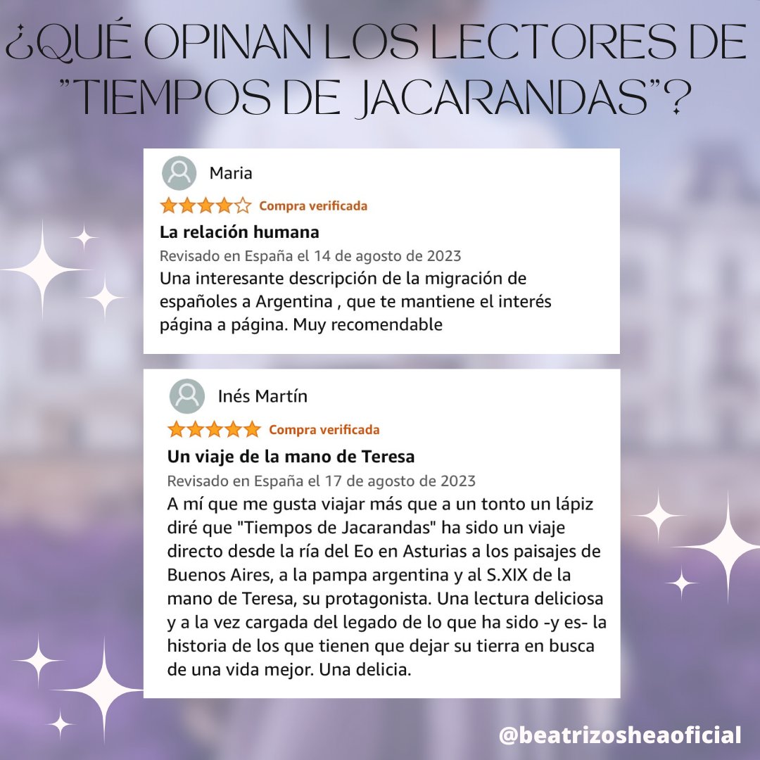 beatriz_oshea's tweet photo. Más opiniones de lectores 💜. GRACIAS. La labor del escritor es muy solitaria, y cuando compartimos nuestro trabajo y lo recibís con tanto cariño, y nos ayudáis a llegar a más gente, se agradece de todo corazón.

#premioliterario2023 #KindleUnlimited #bookstagramespaña #plas2023 https://t.co/6e4W4I8A93