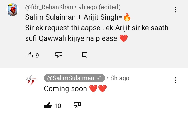 Upcoming song 💥
Song: #Untitled
Singer: #ArijitSingh
Music: #SalimSulaiman 
Lyrics: -
Label: #MerchantRecords 
Genre: #SufiQawwali 

Coming soon!