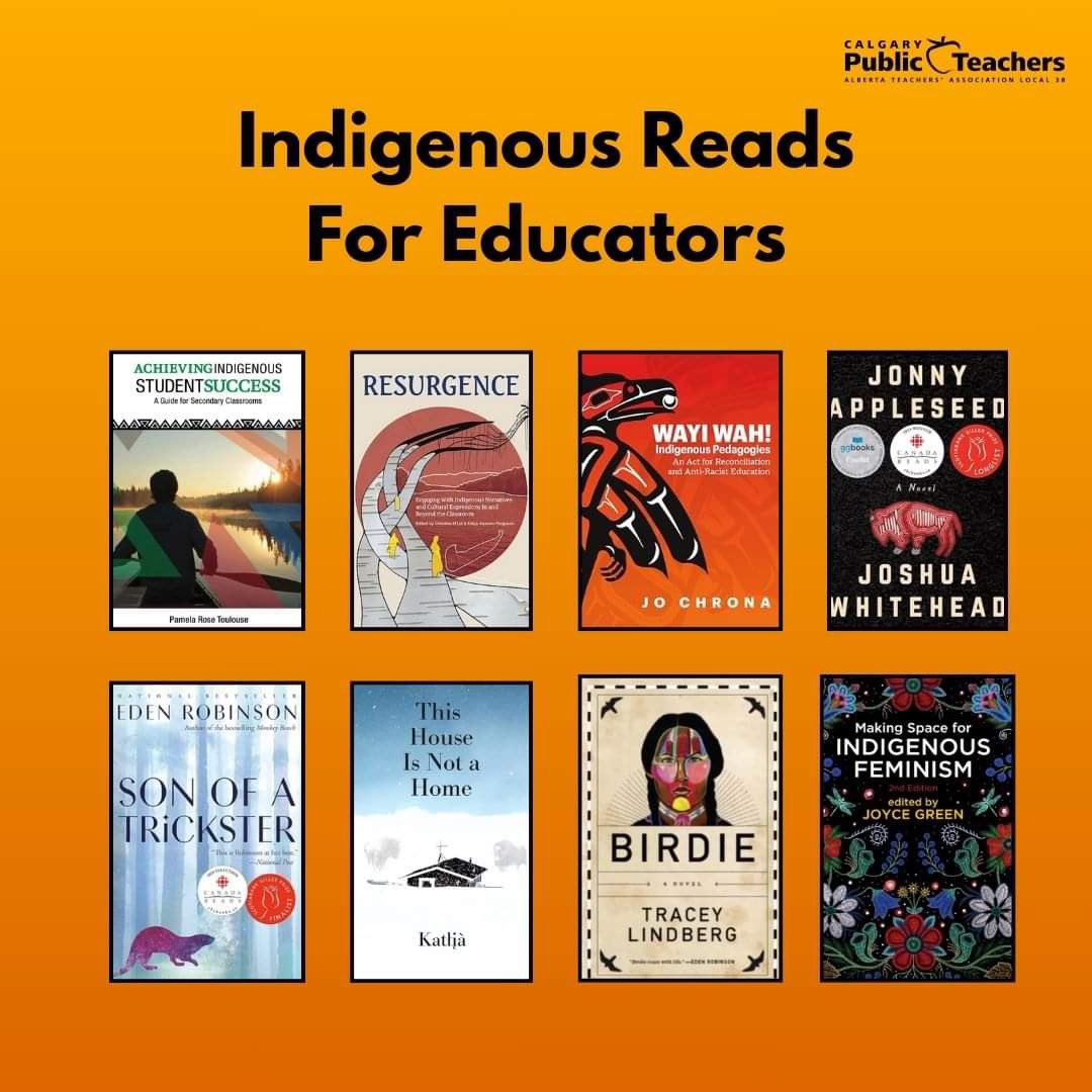 ATA38's tweet photo. Today, we’re highlighting books for educators to deepen their commitment to Truth &amp; Reconciliation! This is a small sample of the many books that are out there, &amp; we encourage folks to share their favourite books with us. These books can be used in your book clubs &amp; PD all year! https://t.co/iVvZAywIM4