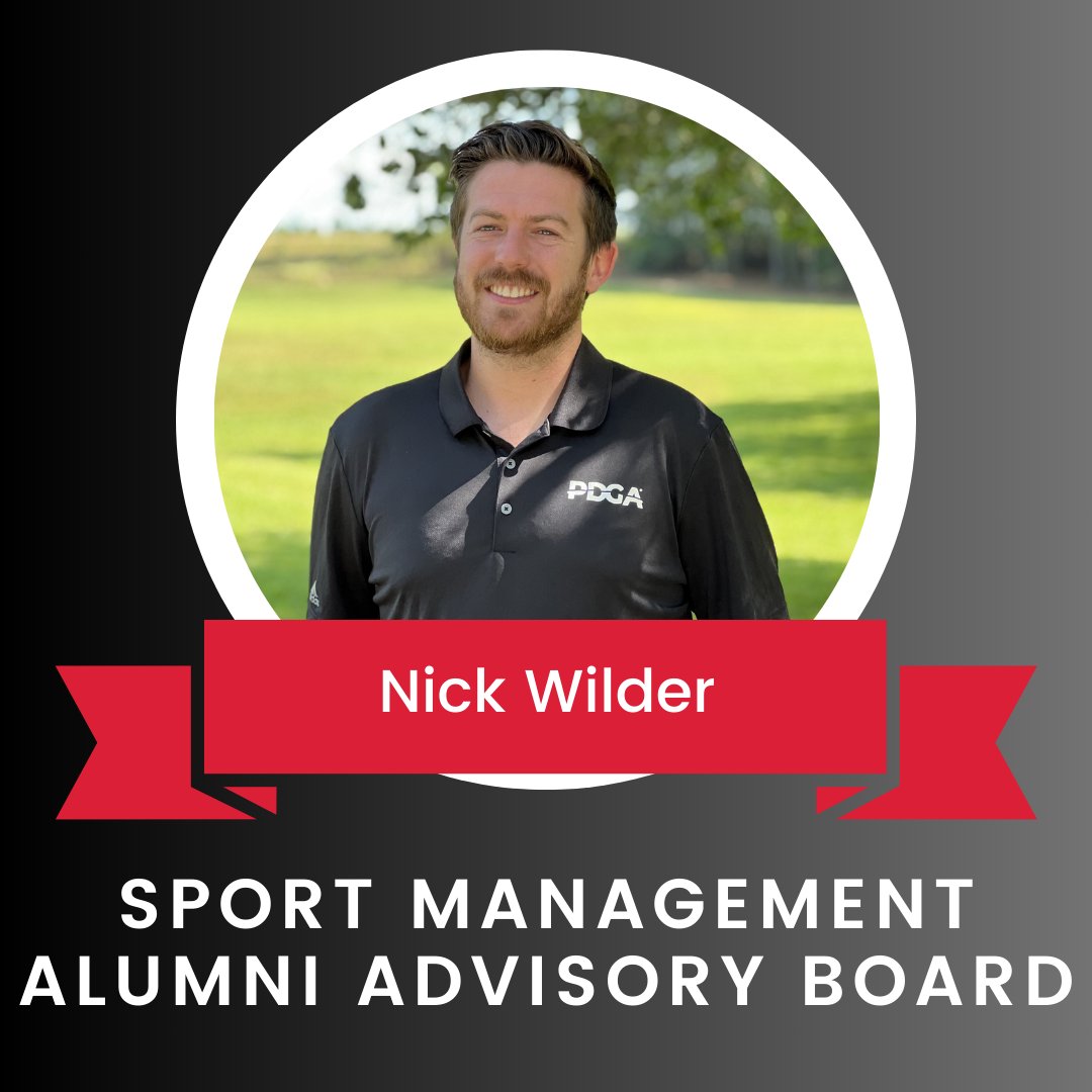 esusmgt's tweet photo. We would like to Welcome our first new member of the Sport Management Alumni Advisory Board, Nick Wilder!

Nick currently is working for the Professional Disc Golf Association as a Membership Program Manager. 

Please welcome Nick to the Board, we are excited to have you back!⚔️ https://t.co/8Pn9v3ZACs