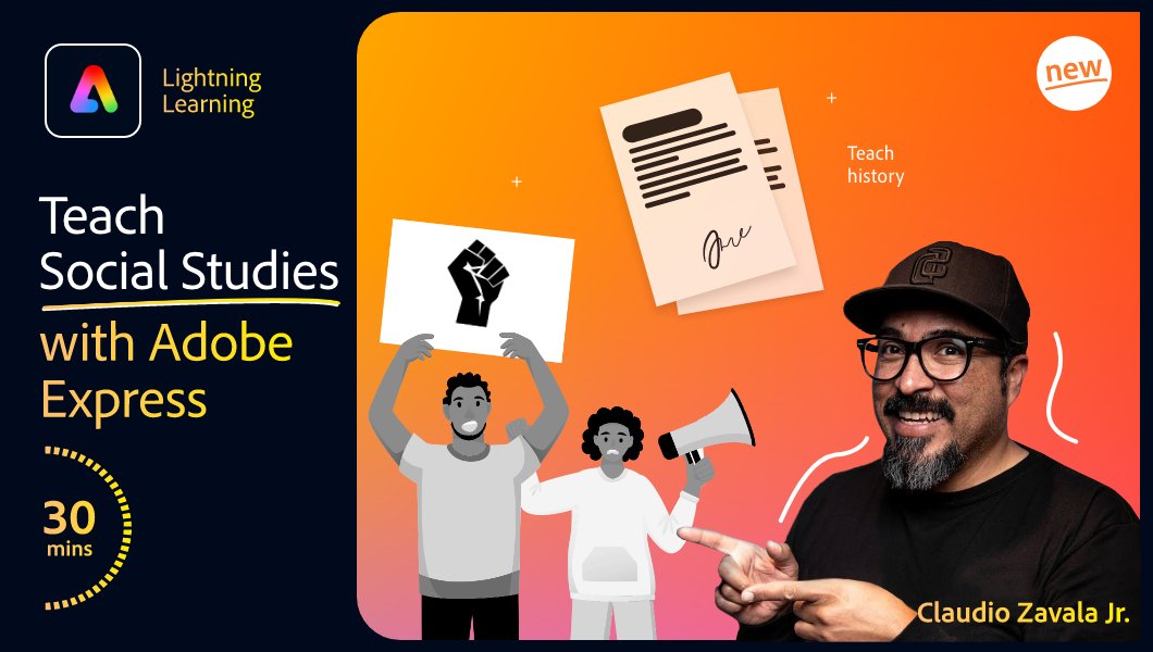 All New Course Available! Learn how to Teach Social Studies using @AdobeExpress Enroll for FREE at @AdobeForEdu Education Exchange ➡️ bit.ly/3M33kY2 Have fun learning! ✌🏾 #AdobeEduCreative #thejoyofcreativity #AdobeExpress @AdobeForEdu