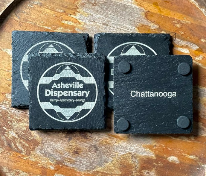Thank you @david_tedder_photographer for creating these amazing custom slate coasters for our AVL Chattanooga location! #comingsoon #supportlocal #avldispensary #chattanooga