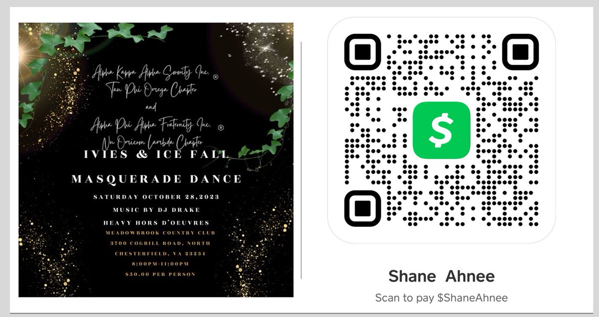 NAlphas's tweet image. Reposting upcoming Masquerade Ball with payment code for registration and tickets.