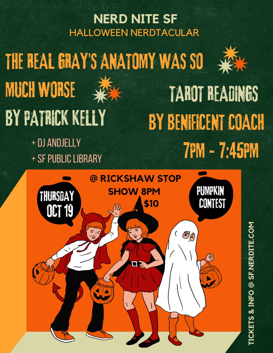 Tickets now live for our Halloween party featuring @PatKellyTeaches, the return of tarot with Ben Grandis, a pumpkin decorating contest + more!
wl.seetickets.us/event/nerd-nit…