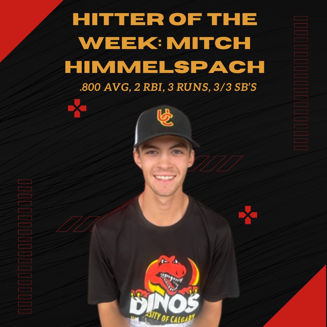 DinosBaseball's tweet photo. Congratulations to our pitcher and player of the week for this past week, Dylan Soch and Mitch Himmelspach! https://t.co/YjZxfeAZN5