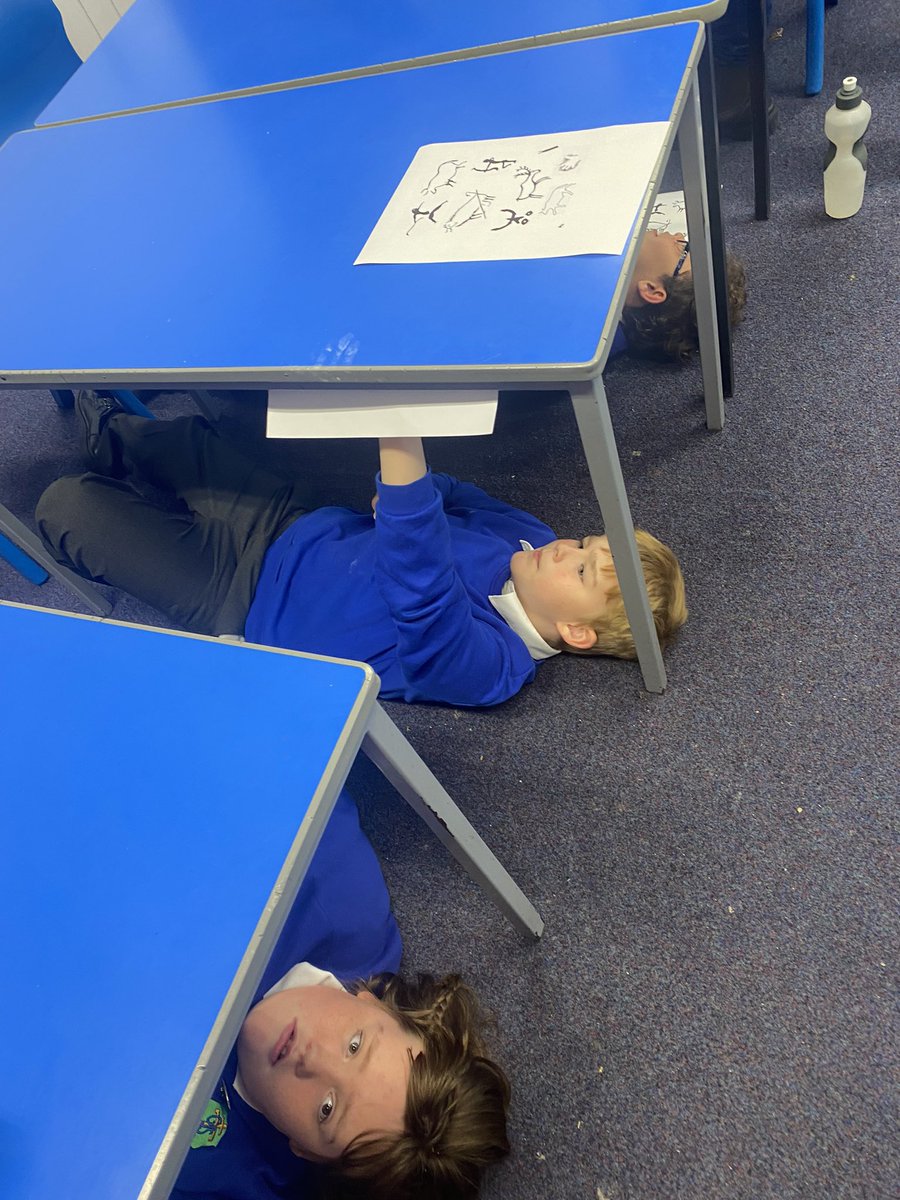 GGreenfinches's tweet photo. If you came into the Greenfinches classroom this afternoon you would be forgiven for thinking we were having a nap! In fact we were experiencing what it was like to be a Stone Age cave artist #nurture #learningthroughplay @GreengateJ https://t.co/G0ACI9aJua