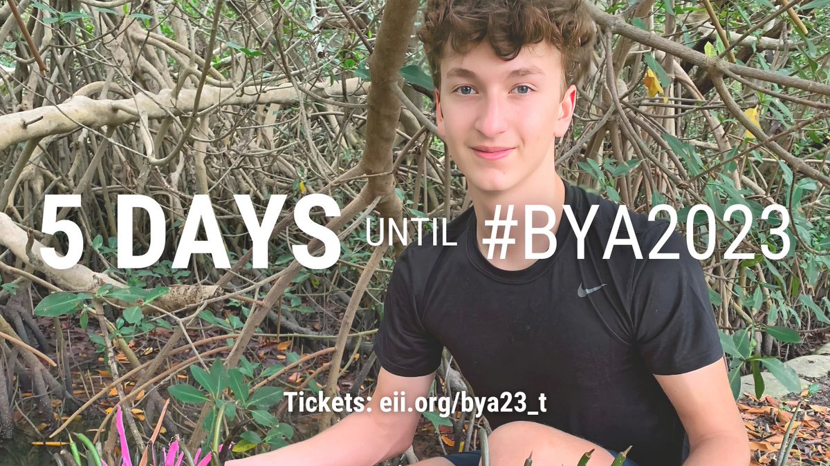 5 days until our #BrowerYouthAwards ceremony in Berkeley, CA, on October 17. Celebrate our inspiring youth leaders as they move forward together. Reserve your free ticket today! eii.org/bya23_t