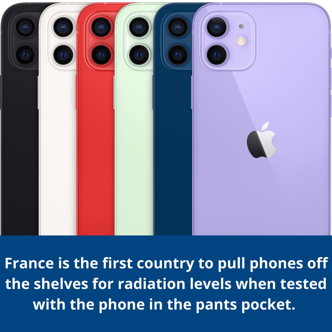 France has found that Apple’s iPhone 12 emits excessive radiation, but the US lacks cell phone oversight and suitable testing.
#emfradiation #emf #emfprotection #electromagneticradiation 

ehtrust.org/apple-iphone-1…