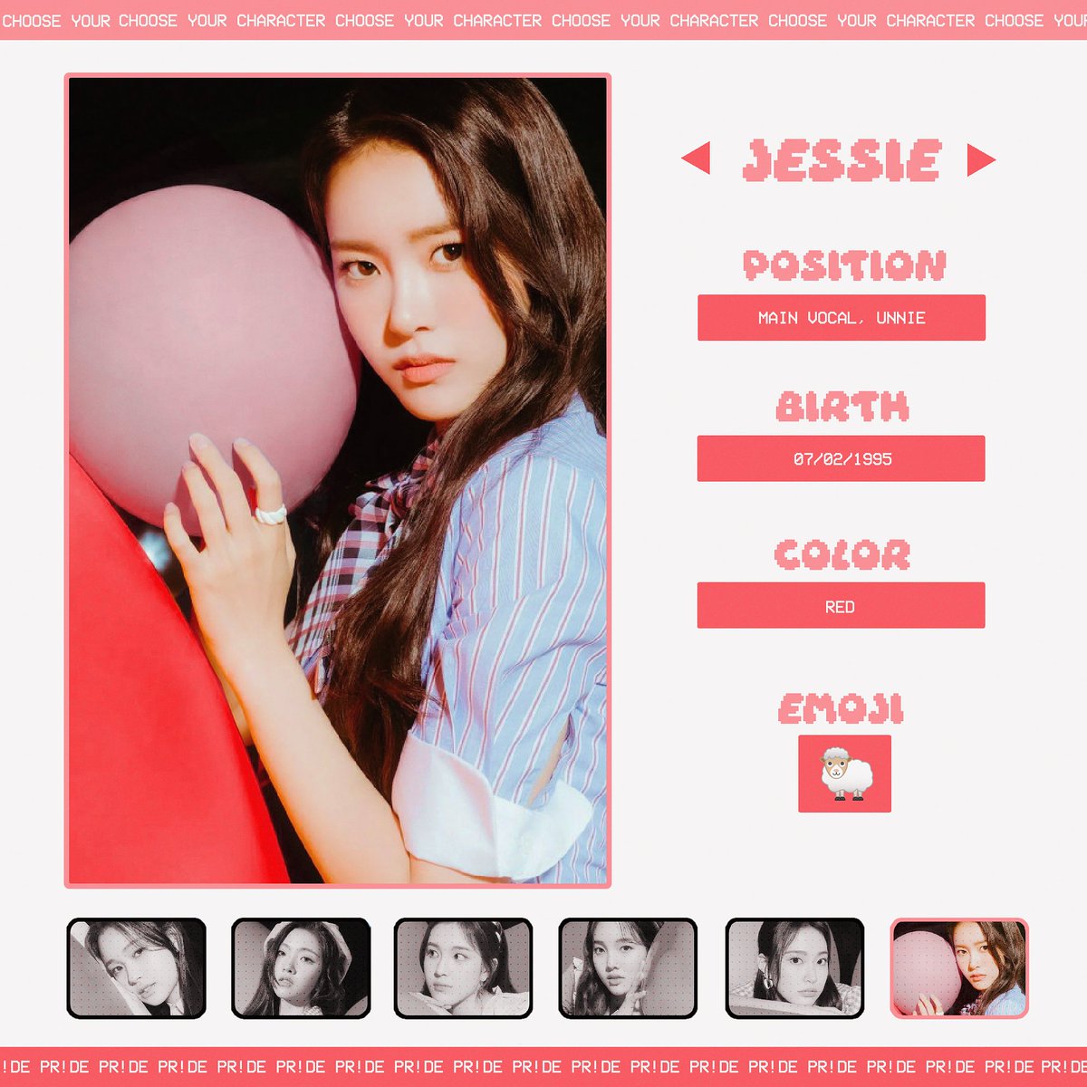 PRIDE_NPOP's tweet photo. 𝖯𝖱!𝖣𝖤 𝖯𝗋𝗈𝖿𝗂𝗅𝖾 ❤️

𝘑𝘦𝘴𝘴𝘪𝘦 🐑 @npopjessie 

#𝗝𝗲𝘀𝘀𝗶𝗲 #npop https://t.co/FLF7dMzwmT