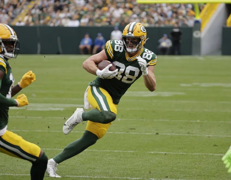 DaSportsGambler's tweet photo. #TDWatch 👀
Musgrave (GB)
DK +350

The Lions are 31st in fantasy points allowed to the TE this year &amp; Musgrave’s targets are going up (6 vs. NO). Reed &amp; Doubs dominate the RedZone targets but I feel like Musgrave has a solid game tonight and gets his first career TD. https://t.co/VNa54rN7Ul