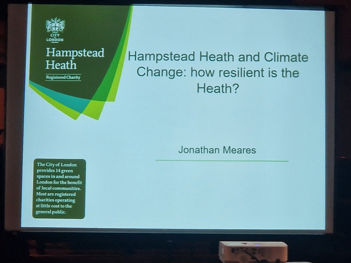 Finding out how Hampstead Heath @CityCorpHeath is coping with climate change and thinking about shared challenges... tonight's Heath & Hampstead Soc lecture