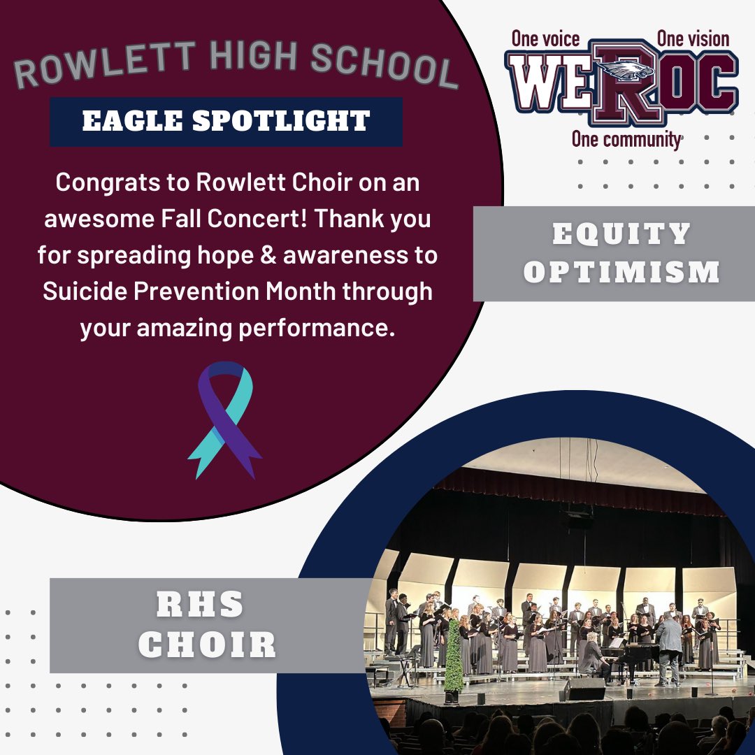 RHS_Eagles's tweet photo. 🦅💡Eagle Spotlight! Check out these Rowlett students/groups and their recent WEROC achievements. Our 5 values at RHS are Welcoming, Equity, Respect, Optimism, and Community! #WeRone #WeRoc https://t.co/5JbppY4u3G
