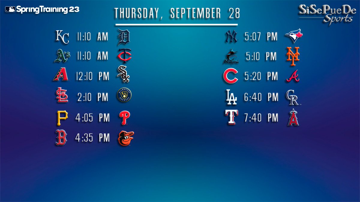 Sisepdfun's tweet image. #MLB #schedule #springtraining2023
Calendario de hoy!👀🔥⚾️🔥🔥⚾️🔥👀