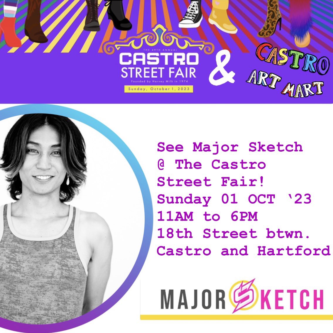 majorsketch_art's tweet photo. See Major Sketch (with The Two Bald Guys (@twobaldguysart )@ The Castro Street Fair! Sunday 01 OCT β23 11AM to 6PM on 18th Street btwn. Castro and Howard.β©#castrosf #sfbay #sfbayarea #sanfrancisco #sf #instagay #gay #LGBTQ #anime #sexpositive #BL #twink #yaoi #boyslove #anime https://t.co/WGSVPCKIHF