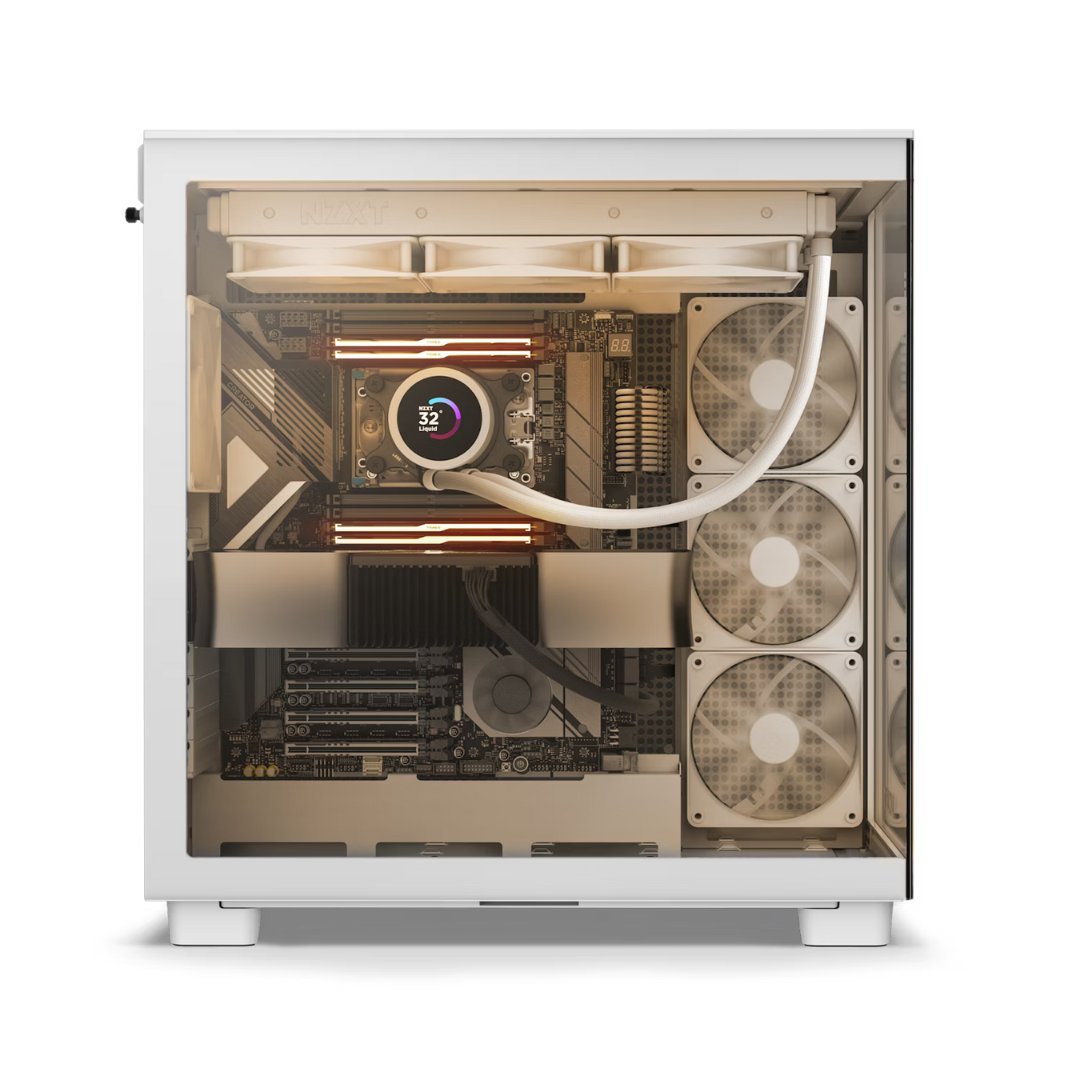 NZXT's tweet image. Meet the Creator: One PC!

A prebuilt configured to bring monumental power to your most ambitious creations.

Specs include:

- NZXT H9 Flow Case
- AMD 5955WX CPU
- NVIDIA 4090 GPU
- 64GB RAM
- 2TB SSD
+ More!

💡 Available for $4,999 at nzxt.co/3rEEA2a