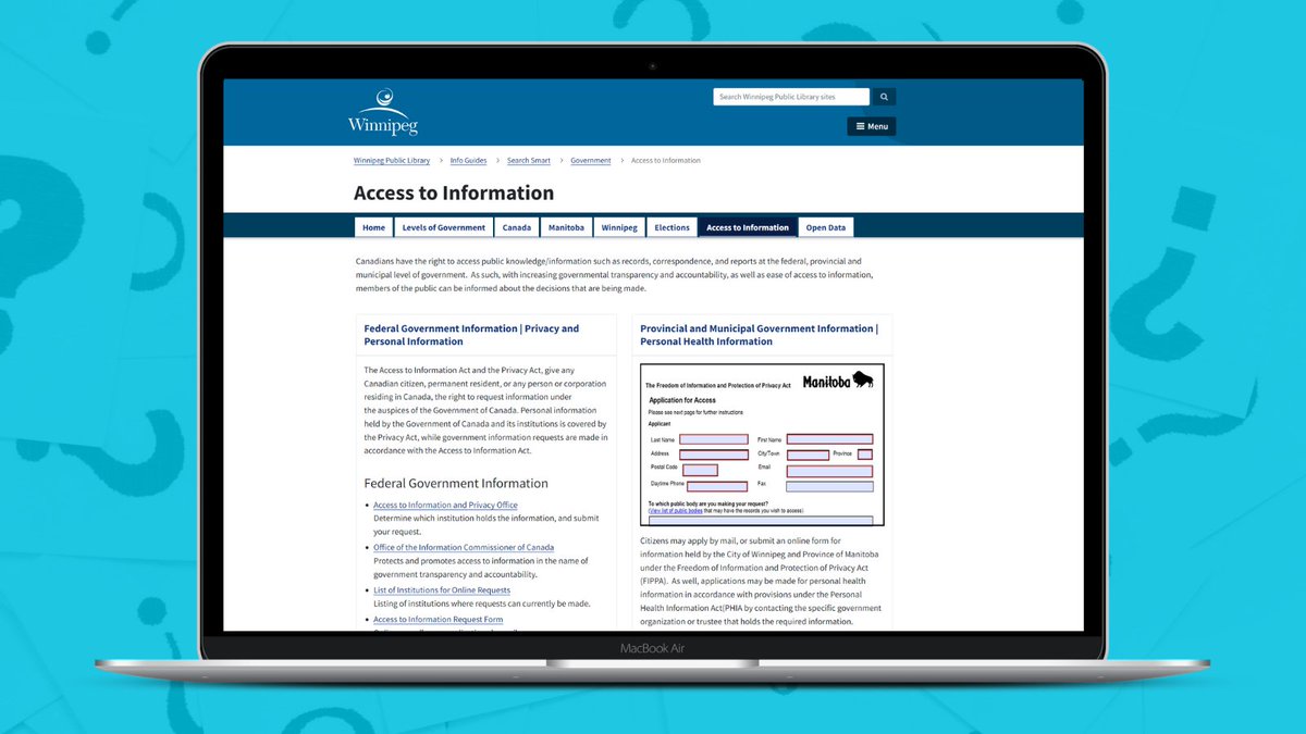 wpglibrary's tweet photo. Canadians have the right to access public knowledge and information. Check out our "Access to Information" info guide.

https://t.co/LNDVA7PB5F

#RightToKnowDay #RightToKnow #AccessToInformation #InfoGuide https://t.co/A4MW06TGGe