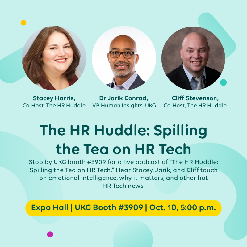 UKGInc's tweet photo. 🚨 It's happening live at @HRTechConf 2023!
Dr. Jarik Conrad, VP of Human Insights at UKG, will make a guest appearance on @SapientInsights' podcast and @redthreadre's LinkedIn live.
#WeAreUKG #HRTech2023 #HRSolutions #HCMTechnology #Podcast