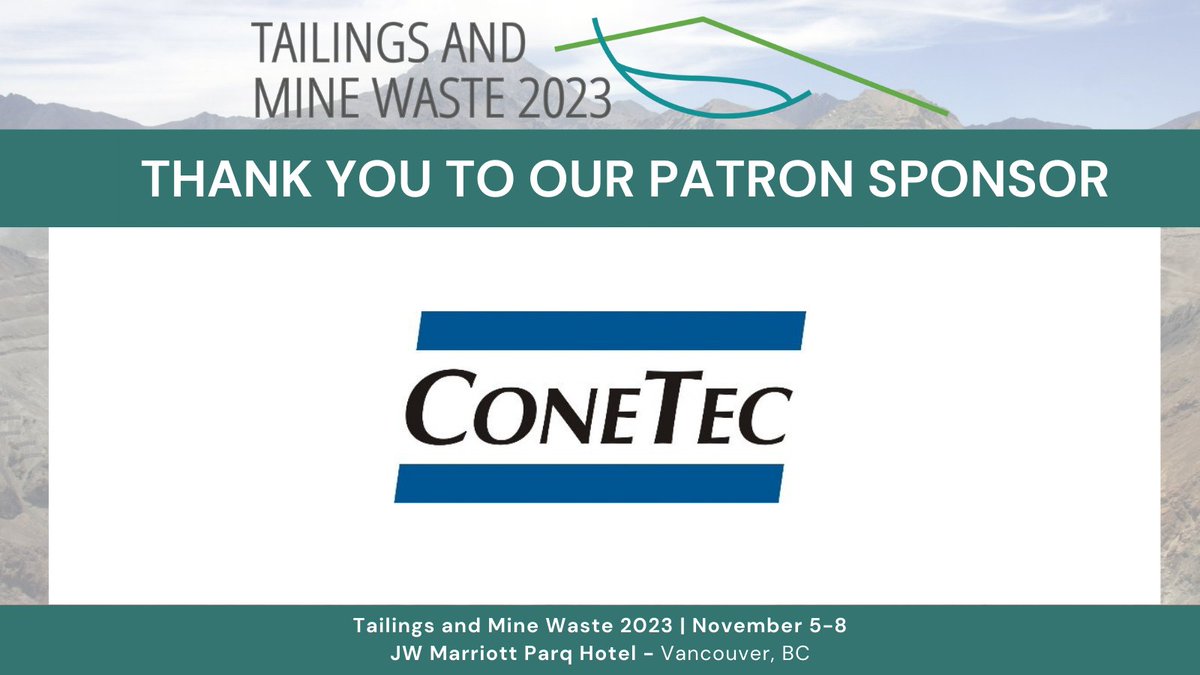 Tailings and Mine Waste Conference tweet media