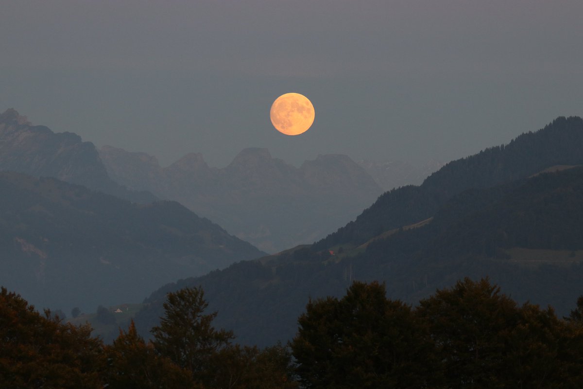 danivumalvier's tweet photo. Ein paar Mondbilder gehen noch. Heute war der #Mond zu 99% voll, morgen Mittag ist #Vollmond. #Chrummenstein #Alvier #Gauschla https://t.co/XuQtQLfw0D
