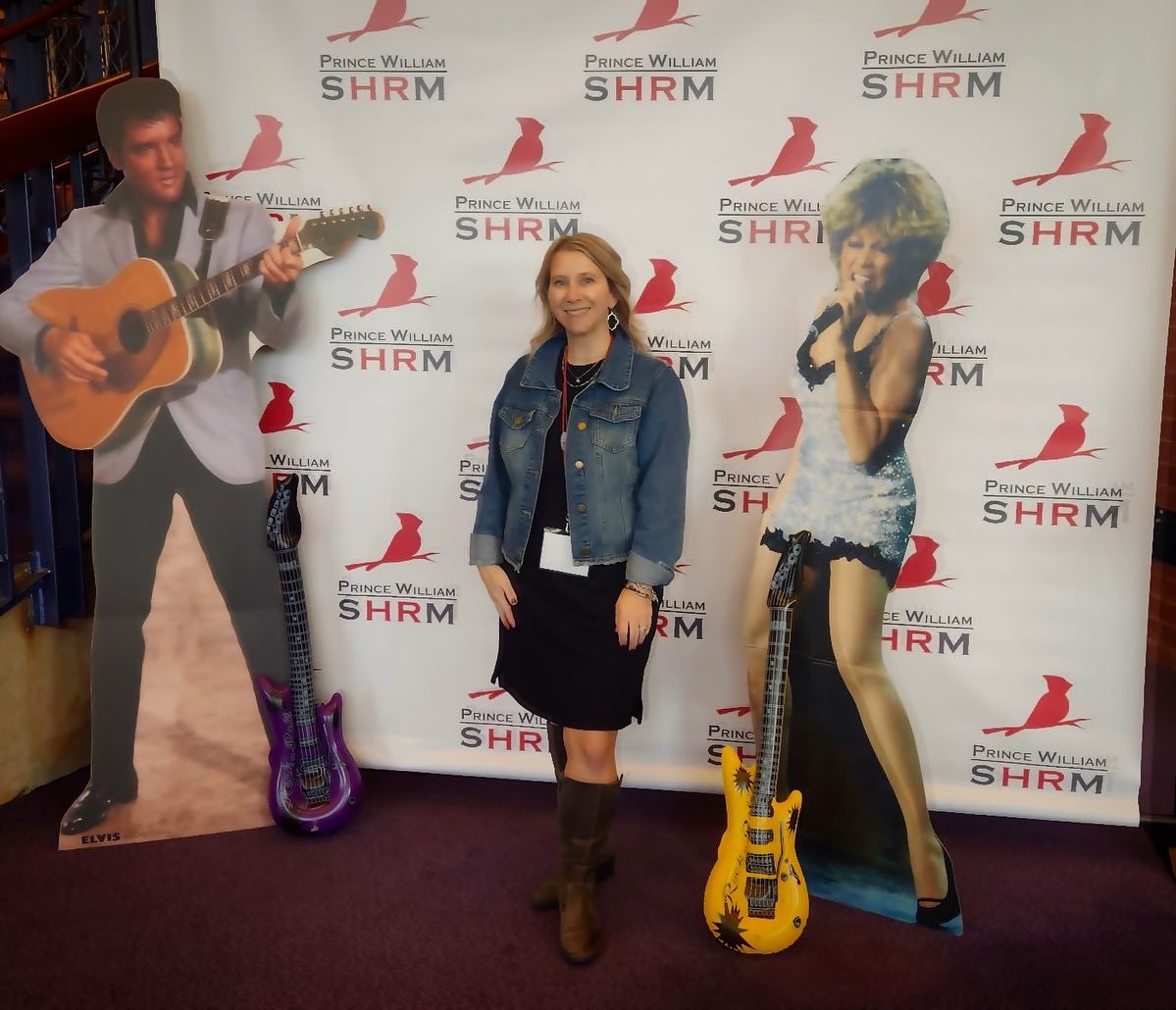 WorldgateTweet's tweet photo. Our very own HR practice leader @TinsleyStricker attended the 12th annual Prince William SHRM conference yesterday to enhance her and @worldgatellc capabilities around HR. She also got her picture taken with authors and cut out celebrities as part of the day/fun. It’s a great day https://t.co/K1L53lwihD