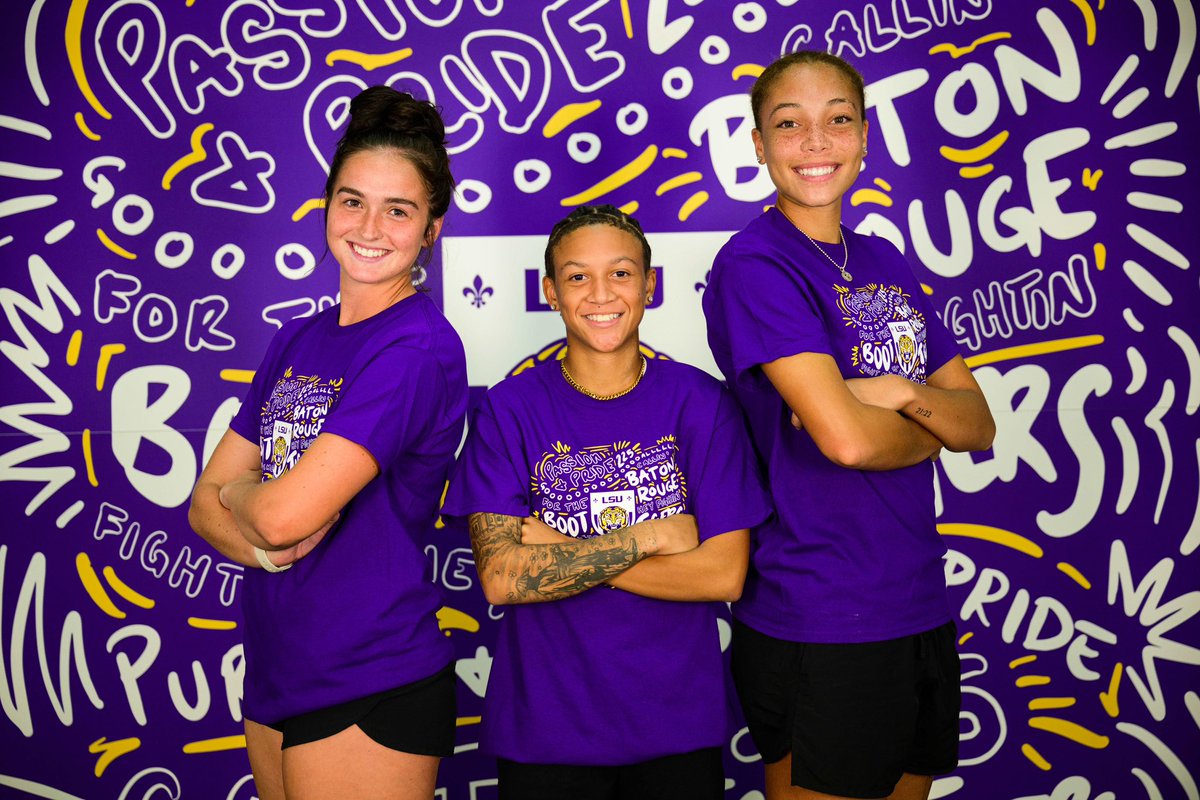 LSUSoccer's tweet photo. Add this t-shirt to your collection🔥

The first 500 fans to attend our match against the Gators tomorrow night will receive this exclusive LSU Soccer shirt!

#GeauxTigers | #ProveIt https://t.co/DX3uv4l6rc