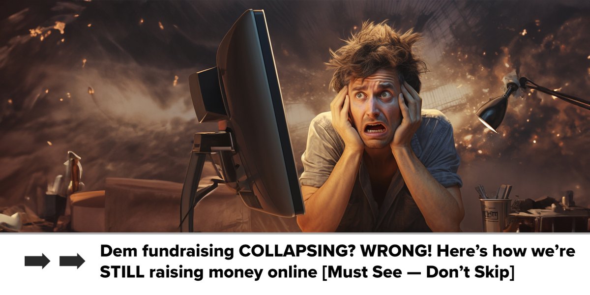 ⛔ STOP: Don’t listen to the doomsday, over-the-top, dire warnings.

Yea, fundraising is tough, but our clients are crushing it in 2023 -- and ready to make a HUGE impact up and down the ballot (again!).

We're serious. Performance is soaring. Read how: mayajosefa.medium.com/dem-fundraisin…