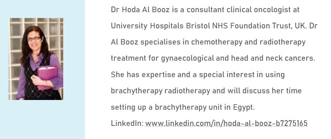 1st Global Cancer Virtual Lecture by Future Global Cancer Leaders, UKI Title: Setting up brachytherapy unit in Egypt Speaker: Dr Hoda Al Booz, Consultant Clinical Oncologist, UK 📅10 Oct ⏰ 6pm BST Email futurecancerleaders@gmail.com for invite @CCLG_UK @SIOPEurope @onctrainees