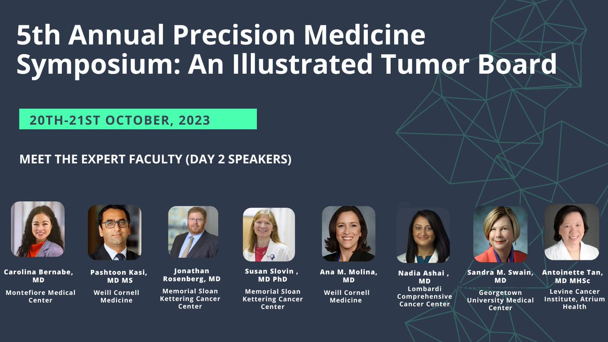 Day two of our conference is filled with experts in precision oncology ⬇️⬇️⬇️

Register here: shorturl.at/tIN57

Discount code: Florez