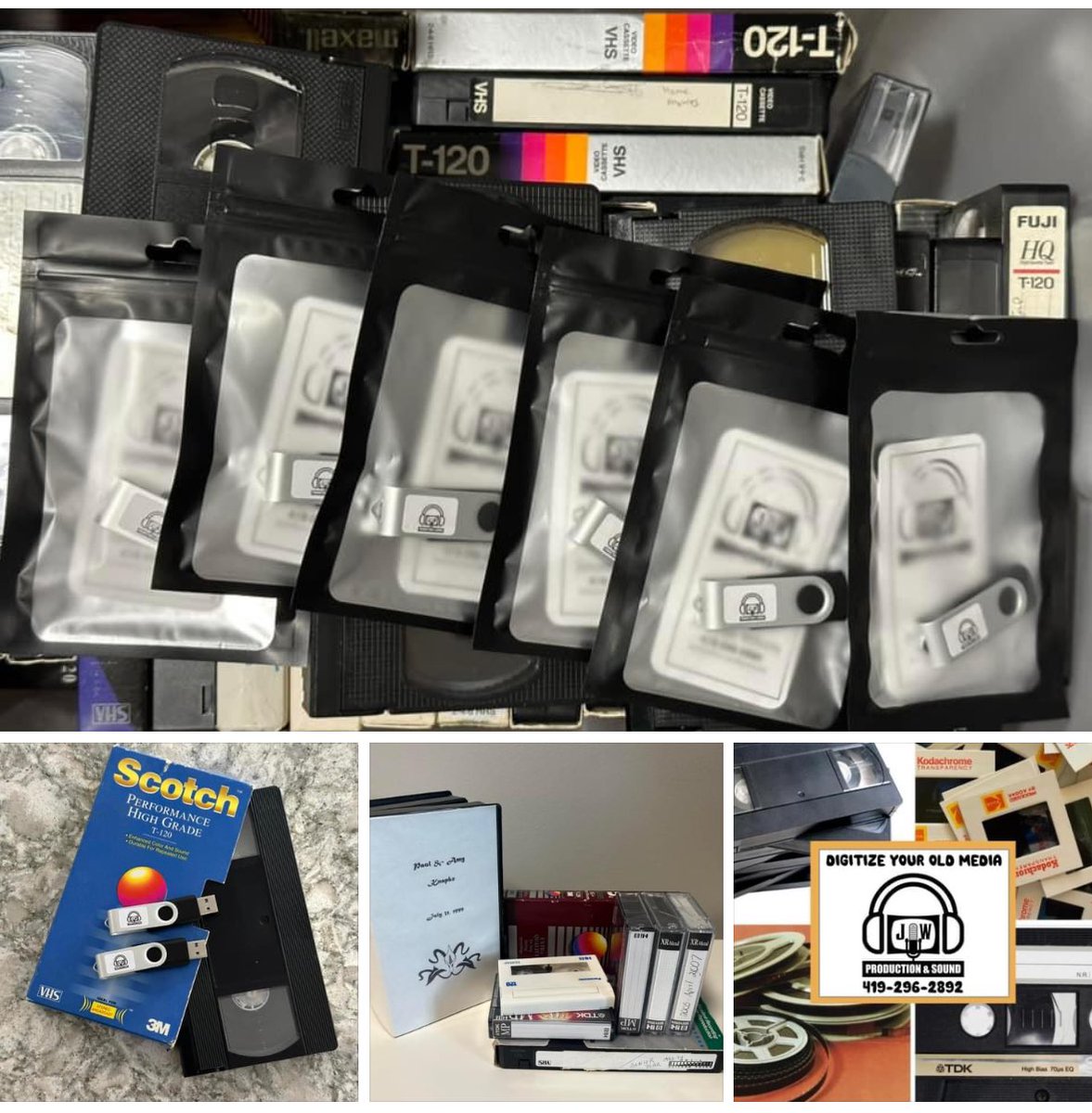 EmceeJW's tweet photo. Let us save your video memories. Call or text to have yours saved today - We are local in Celina! 

📲 419-296-2892

🎞️ Reels
📼 VHS Tapes
🖼️Paper photos
🗾Slides
📹8mm &amp; MiniDV camera tapes 
🎞📽📹📼📀💿#JWProductionAndSound #Digitize #NoProjectorNeeded #WhatVCR https://t.co/abrK2Cm2Uj