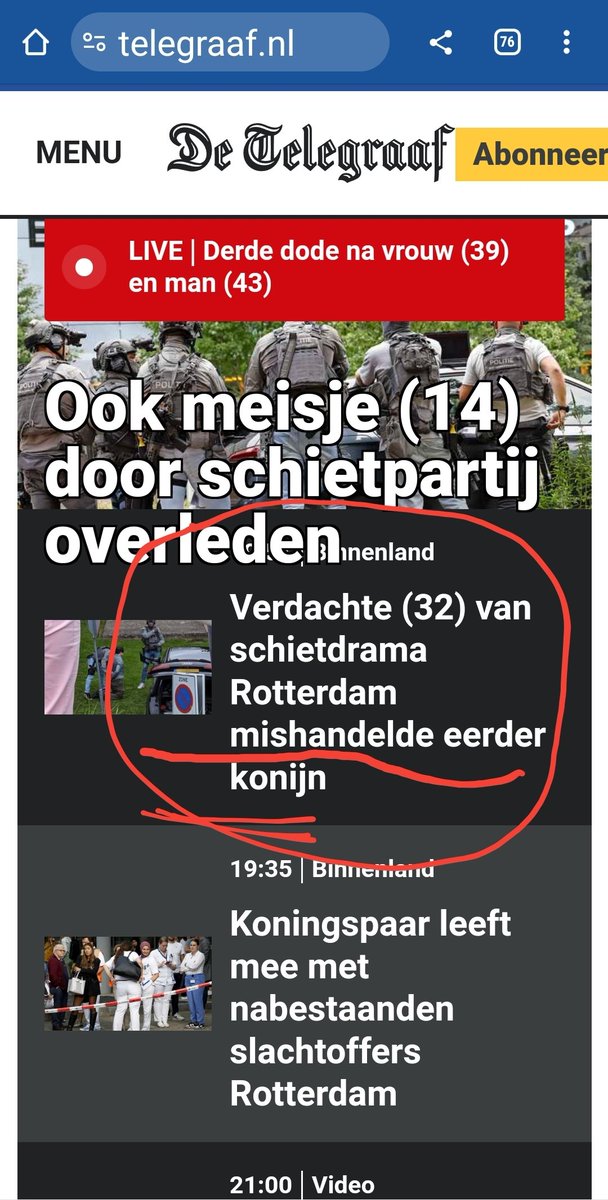 Dit is toch een in-en intriest nieuws van de Telegraaf! !