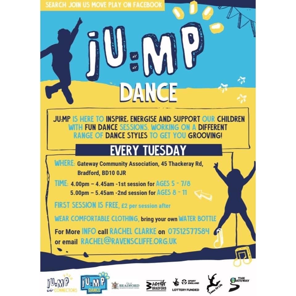 Tuesday JU:MP Dance sessions 💙 Come join us at The Gateway Community Centre from 4pm. See below for more details or give us a message/call if you have any questions!