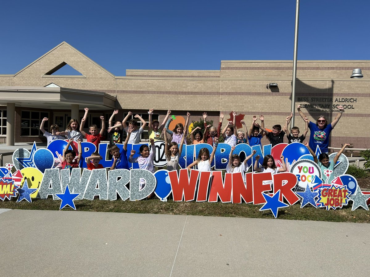 Celebrating our special honor! #Blueribbonschool <a href="/MPSAldrich/">Aldrich Elementary</a>