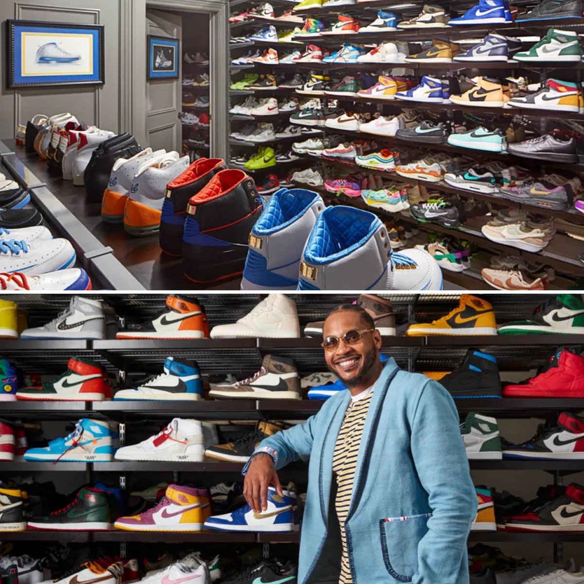 Carmelo Anthony’s shoe closet is crazy 😳

(Via Architectural Digest)