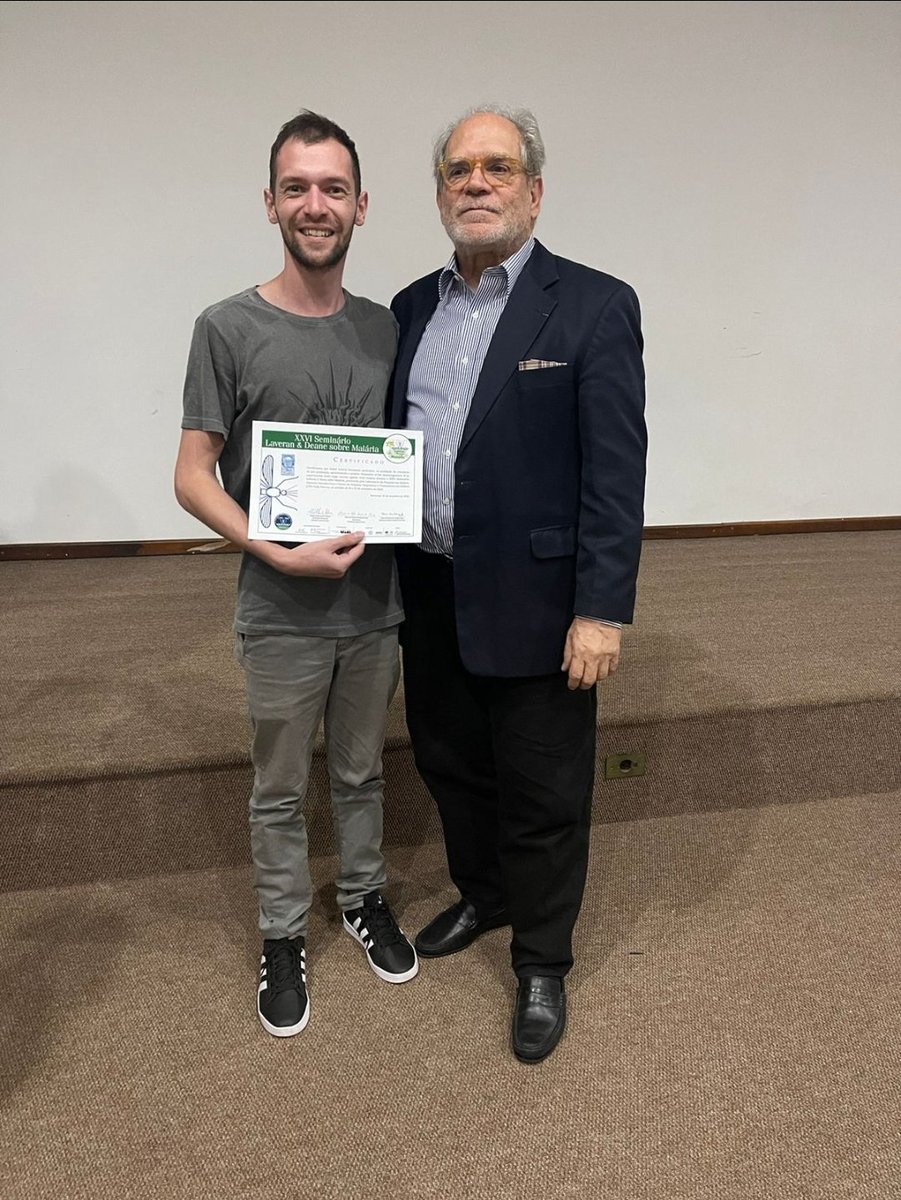 LapapiIn's tweet image. Another prize for our students. Rafa Donassolo won a prize during the Laveran meeting regarding Malaria parasites. He works with diferent promising antigens in order to get a vaccine against malatia vivax. Congrats Rafa!!!!! We are very proud! @letusaa #LAPAPI