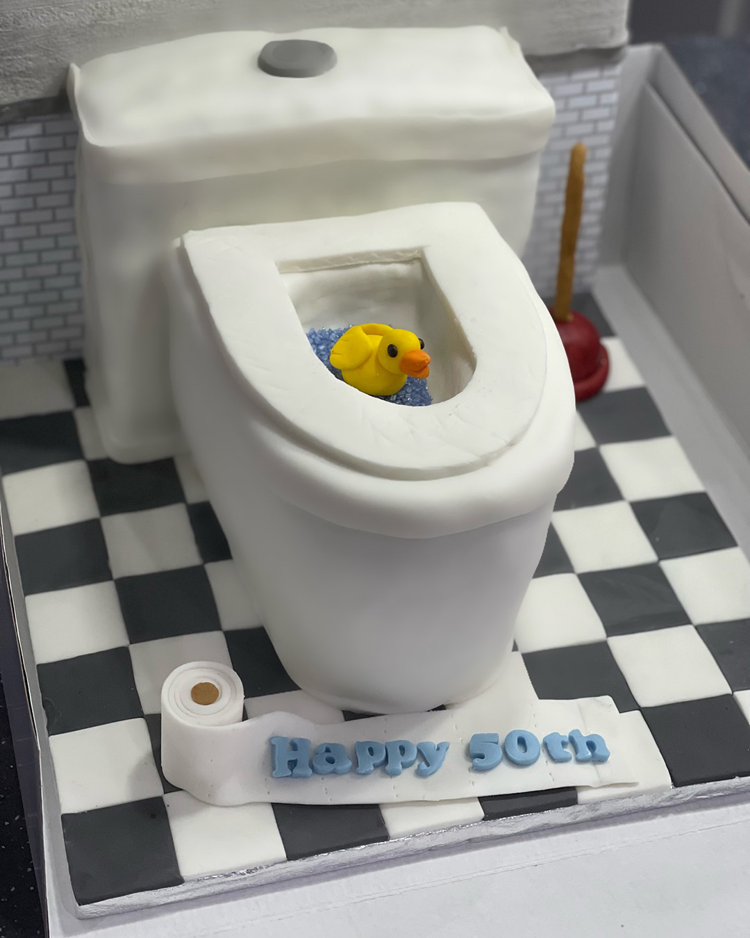 Toilet Seat Theme Cake | Cake for husband, Chocolate cake designs, Make up  cake