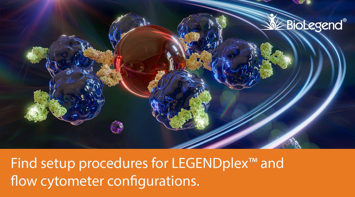 BioLegend's tweet photo. Analyze your LEGENDplex™ immunoassay data with confidence, using our complimentary software and setup procedures for flow cytometers. Find instructions in order to properly configure and utilize your flow cytometer for reliable data acquisition. https://t.co/244DZAYYRl #Revvity https://t.co/Q9BQNP4ycC