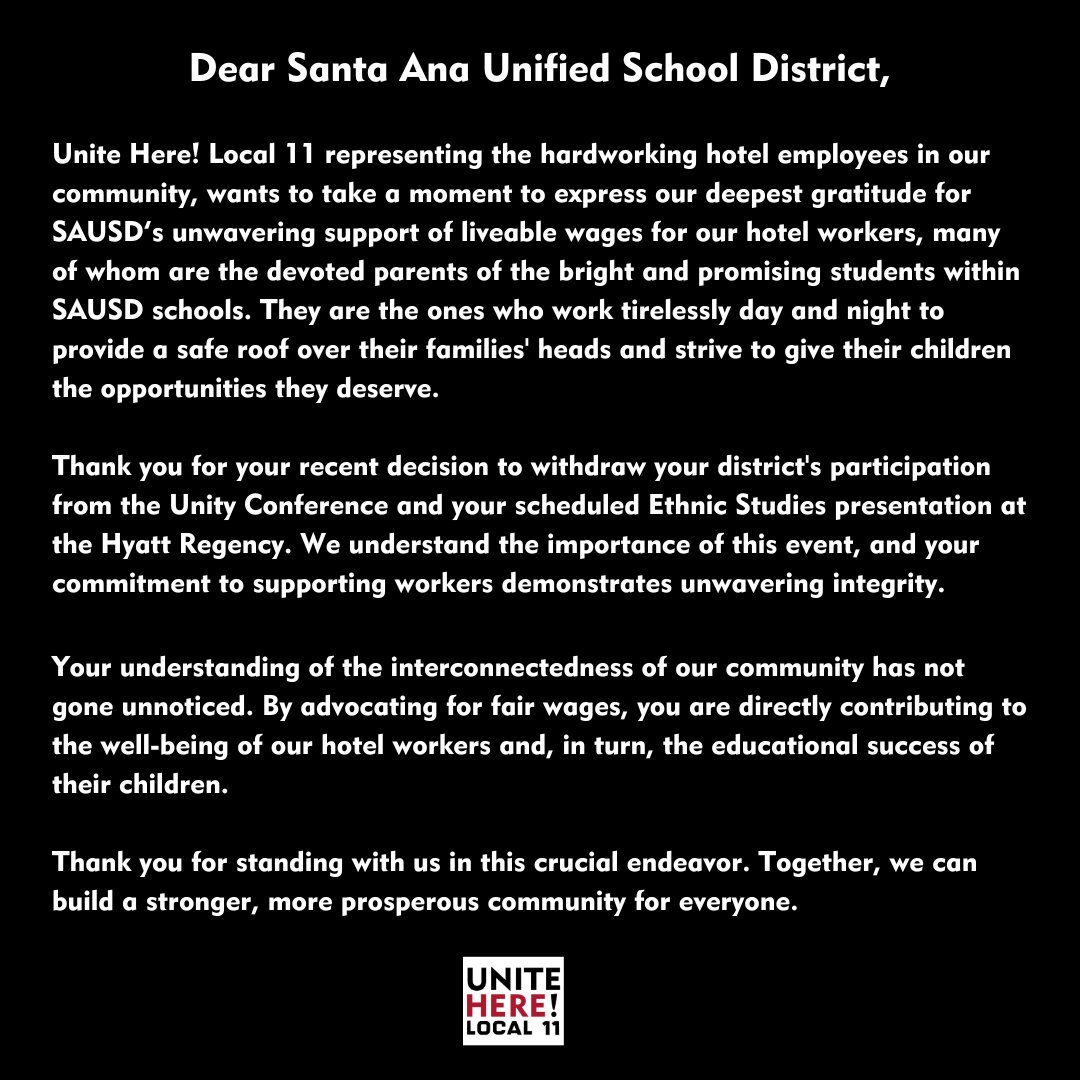 UNITE HERE Local 11 tweet media