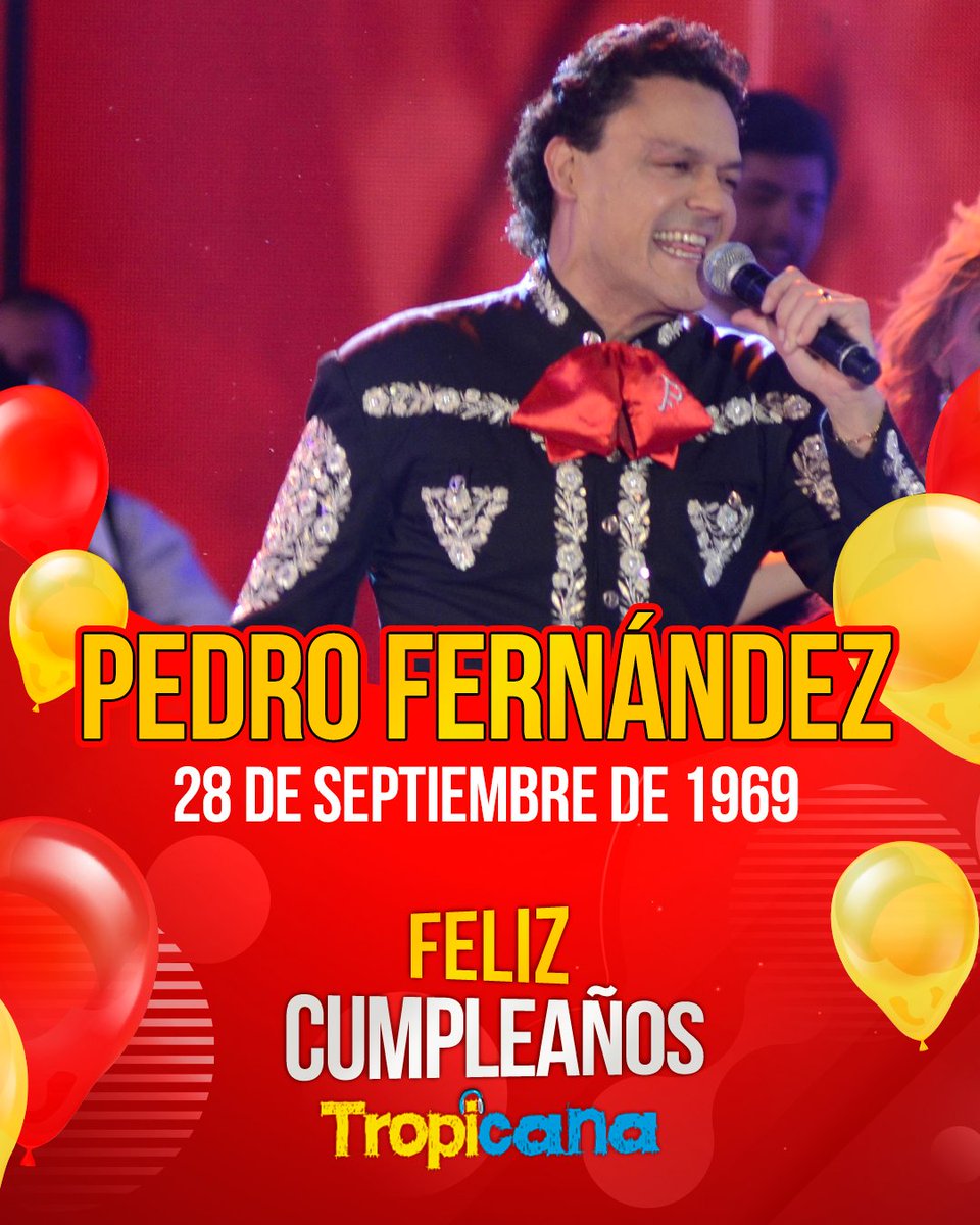 TropiBogota's tweet image. José Martín Cuevas Cobos nació en Guadalajara, Jalisco; el 28 de septiembre de 1969;  más conocido por su nombre artístico Pedro Fernández, es un cantante, actor, productor y compositor mexicano de música ranchera.
@pedro_fer  #PedroFernández