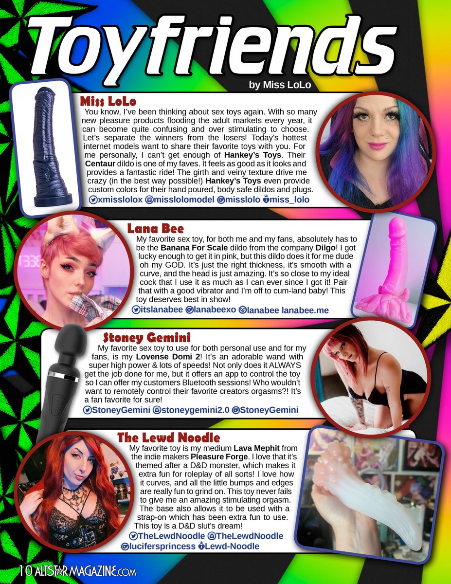 AltStar Mag #21 FREE E-Mag Presented by @MyFreeCams PRINT EDITION IS SOLD OUT & clock is ticking for free download code alt21 at zinetastic.com/product/altsta… Sexperts: @xMissLoLox @itslanabee @stoneygemini @thelewdnoodle Toys: @hankeystoys @Dilgo_Toys @Lovense @PleasureForge