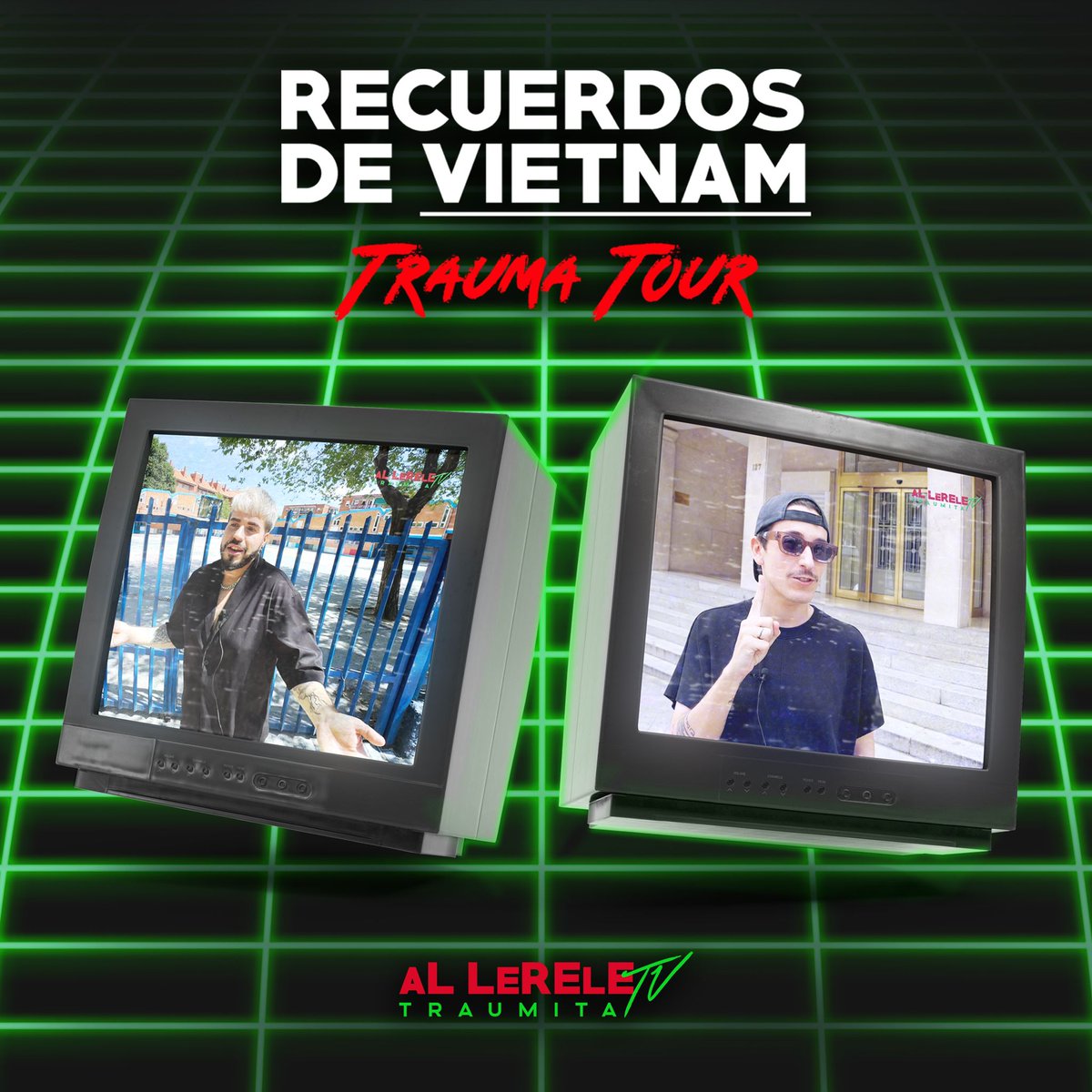 al_lerele's tweet photo. 🎥 ¡Estamos de vuelta con un episodio especial de #AlLerele!
💥 En "Recuerdos de Vietnam" compartimos dramas y comedias, luz y oscuridad.
✈️ Acompañanos en este poderoso regreso mientras exploramos nuestro pasado. #TraumaTour
🗓️ ESTE DOMINGO 1 DE OCTUBRE A LAS 18:00 https://t.co/h4wODfaex7