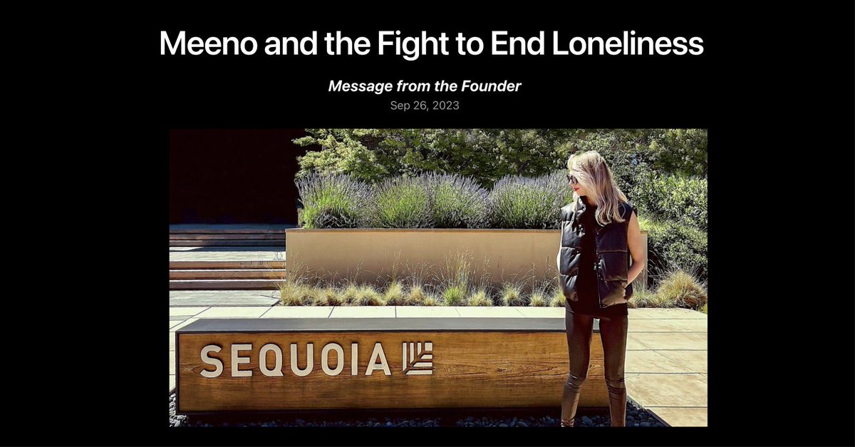 meeno_official's tweet photo. We don’t have to fight loneliness on our own. Hear more directly from our Founder and CEO @renate on how we can solve this epidemic together 🙌 https://t.co/bMI0gYsMBE