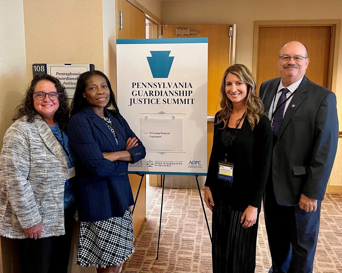 Michelle Henry (@PAAttorneyGen) on Twitter photo 2023-09-28 19:48:39 Last week, the OAG presented at the Pa. Guardianship Justice Summit in State College to talk about preventing financial exploitation. The panel included representatives from the @PABankingDept and the Pa. Dept. of Aging. More info: aging.pa.gov/aging-services… pacourts.us/judicial-admin… Last week, the OAG presented at the Pa. Guardianship Justice Summit in State College to talk about preventing financial exploitation. The panel included representatives from the @PABankingDept and the Pa. Dept. of Aging. More info: aging.pa.gov/aging-services… pacourts.us/judicial-admin…