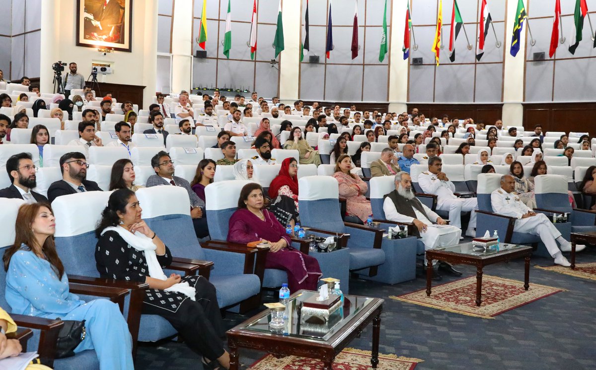MCEPNWC's tweet photo. To commemorate World Maritime Day, a seminar/webinar was arranged by Maritime Centre of Excellence at Pakistan Navy War College today. Dr. Tariq M. Jadoon, Ag Vice Chancellor, LUMS was Chief Guest. 1/3 https://t.co/PrdThmtFfV