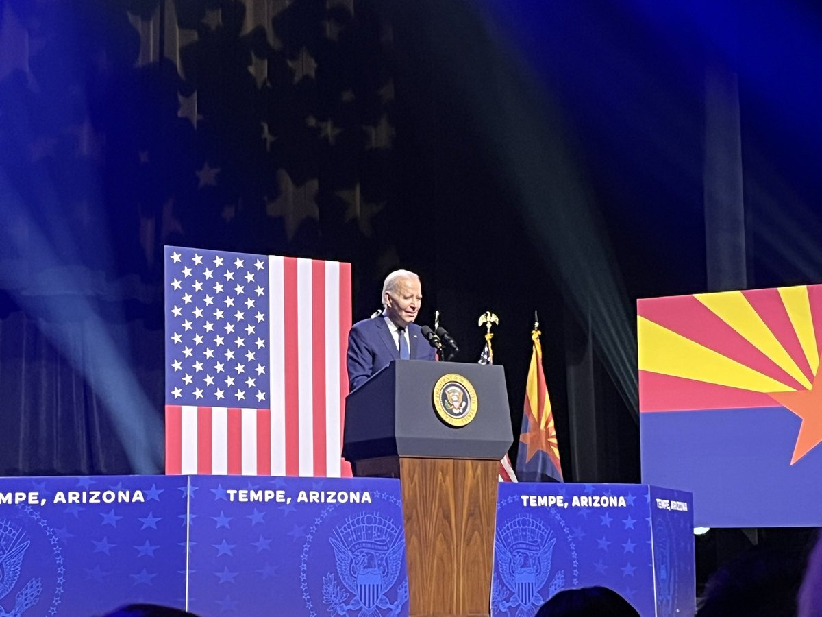 President Biden is in Tempe today to announce new John McCain library 
<a href="/kjzzphoenix/">KJZZ Phoenix</a>