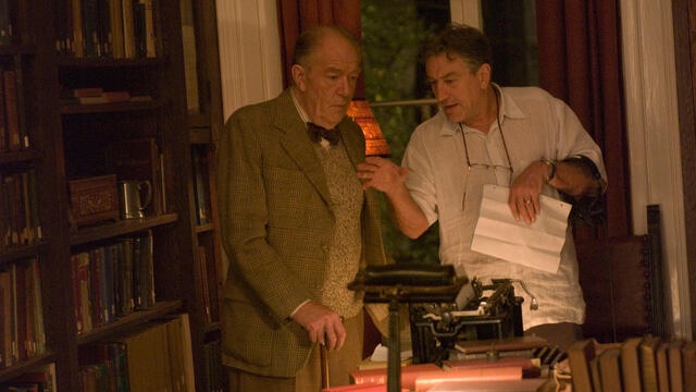 The Good Shepherd (2007)    
Genre: Spy thriller 
Dir: Robert De Niro  
W/ Matt Damon, Sir Michael Gambon , Angelina Jolie.    
Review: theguardian.com/film/2007/feb/……… <a href="/guardian/">The Guardian</a> Dumbledore Layer Cake