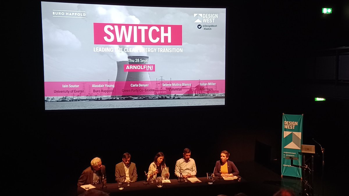 Great UK and Bristol energy discussion led by @DesignWest1 tonight. @carla_denyer was excellent as chair. There's hope! #switch