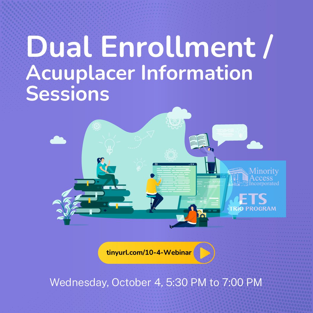 mai_etsprogram's tweet image. Dual Enrollment/Accuplacer Information Session! Wednesday, October 4, 5:30 PM to 7:00 PM. tinyurl.com/10-4-Webinar
#dualenrollment #Accuplacer #PGcounty