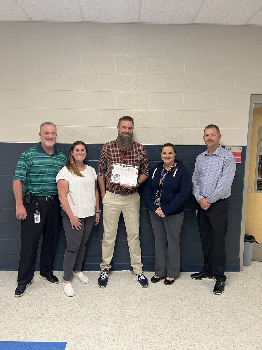 Congratulations to Coach Traub for being <a href="/OMS_Chargers/">Oakland Middle School</a> September teacher of the month! We appreciate all you do! #ofamily
