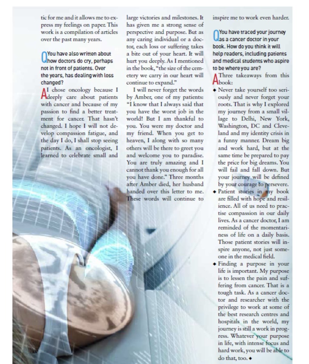 Future of cancer care and why do I think cancer care is one of the most challenging and fascinating medical specialty ⁦<a href="/TheWeekLive/">THE WEEK</a>⁩