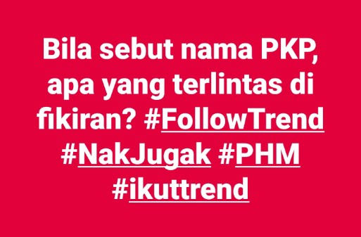 health_malaysia's tweet photo. Bila sebut nama PKP, apa yang terlintas di fikiran? #FollowTrend #NakJugak #PHM #ikuttrend https://t.co/g2c2kYelB8